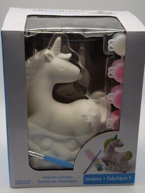 Paint Your Own 3D Ceramic Unicorn Kit by Creatology - makes 1 project